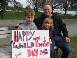 Family supporting the arts.