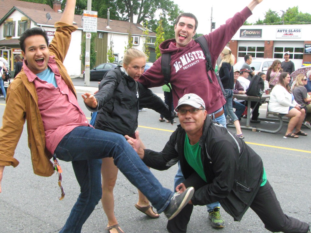 Willing locals to be silly.. (and my friend, Tom)