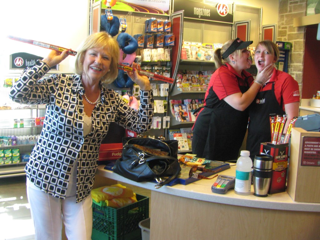 These gals didn't hesitate to play! 